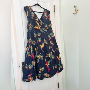 Emily and FinTropical Parrot Print Dress 3X